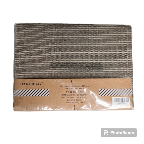 Harborbay Placemats Hudson Lign Gray Set Of 4 New in Packaging - Picture 5 of 8